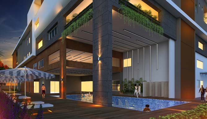 Swimming Pool with Deck at DSR Group Project Parkway